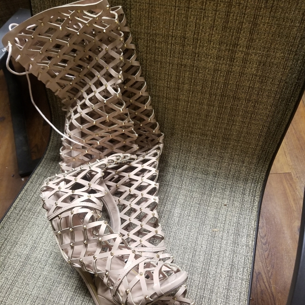 Women's "vixen doll" knee high, high heels